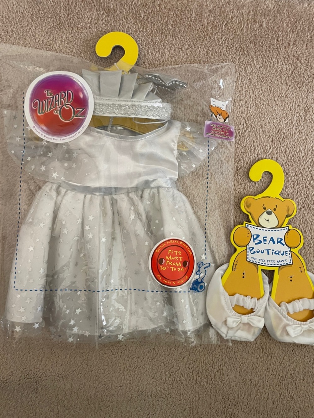 Build-A-Bear 80th Anniversary Wizard of Oz Collection Silver Glinda Dress